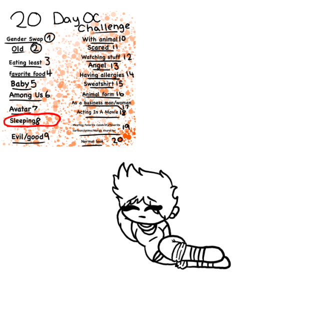 20 Day OC challenge No color8 - ibisPaint