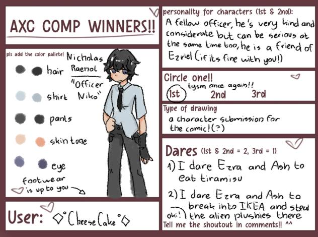 For AXC(Comp winners)!