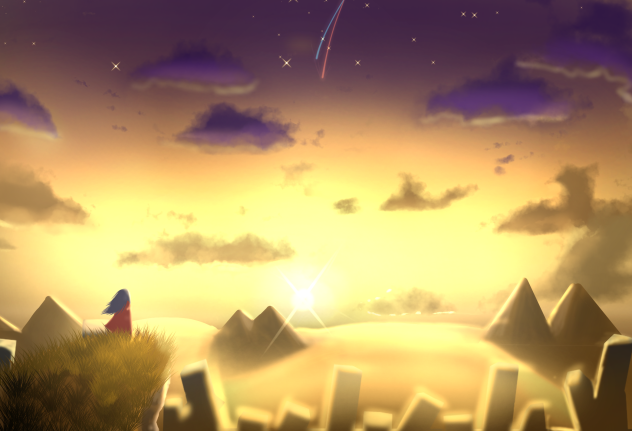 Anime Background-Abandoned Desert City