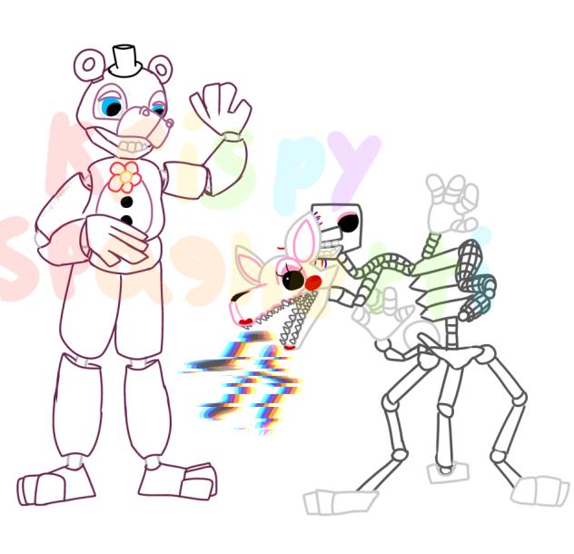 Mr. Hippo and Mangle Fanart