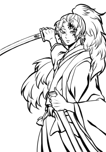 継国縁壱　線画