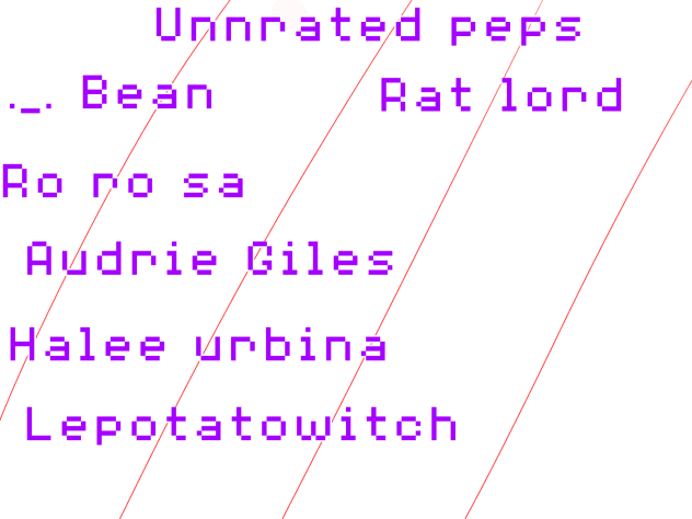 Unnarated peps!
