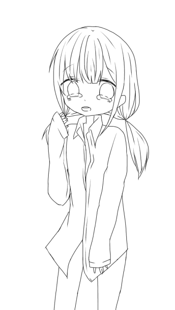 (線画)ロリかショタか