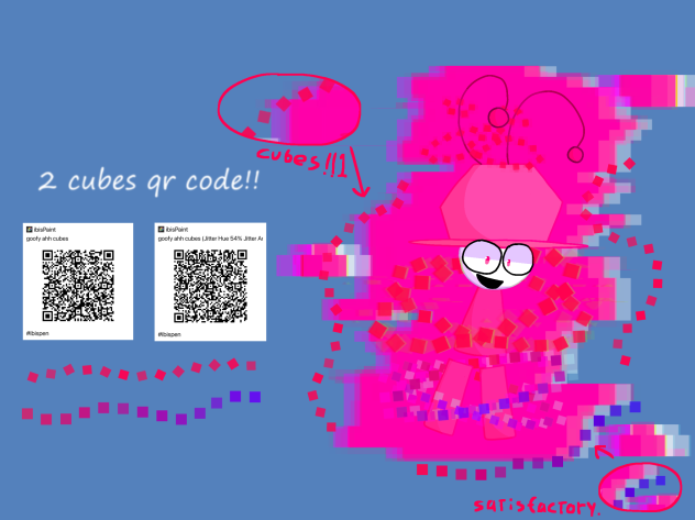 2 cubes qr codes!!