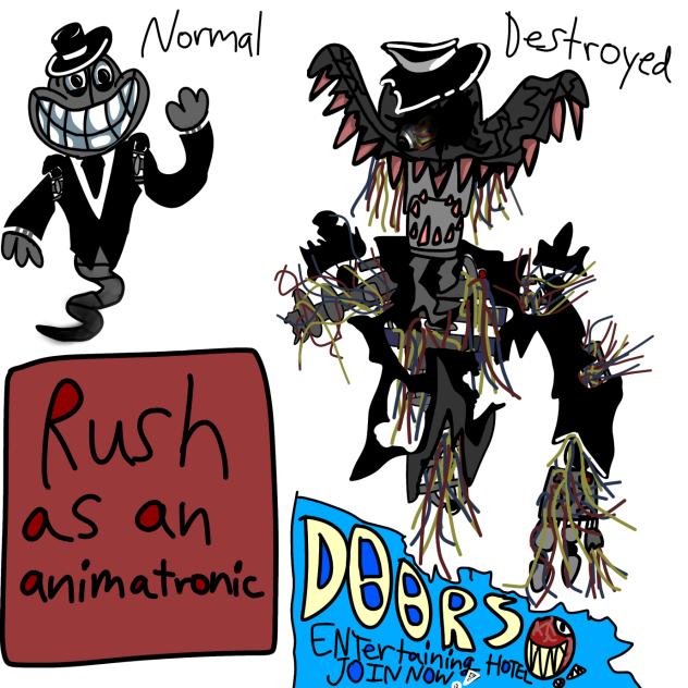 Rush as an Animatronic! (Roblox Doors)