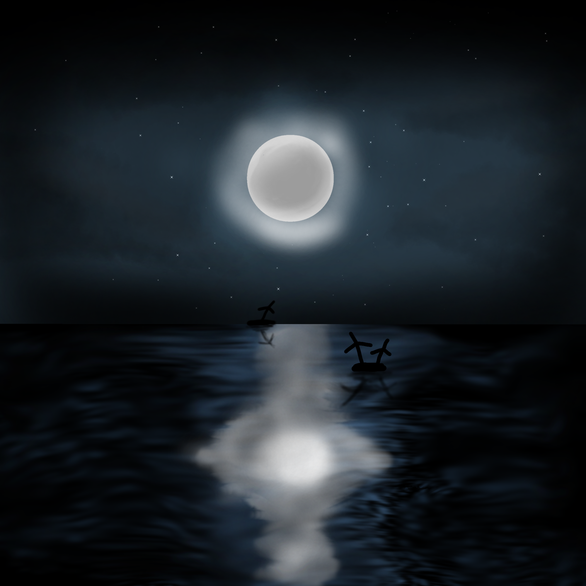 Moon the night - ibisPaint