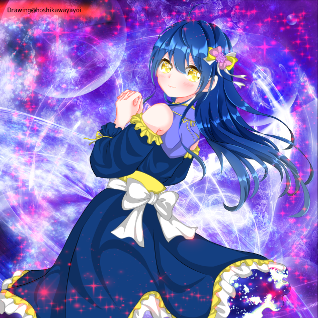 星は燃ゆ(星川ヤヨイさんの線画お借りしました！)