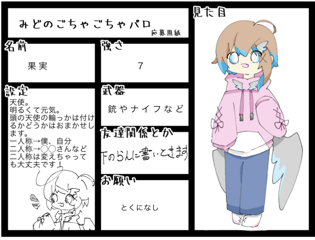 みどのごちゃごちゃパロ　応募用紙