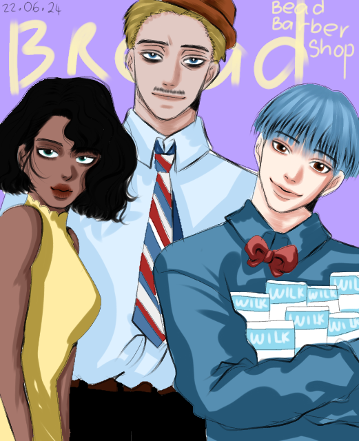 bread barber shop fanart. ibisPaint