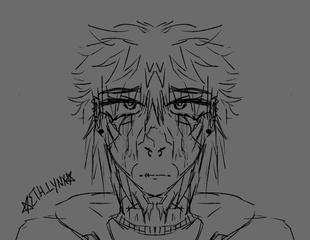 Uncolored sketch [Random aahh new OC]