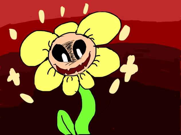 drawing of flowey - ibisPaint