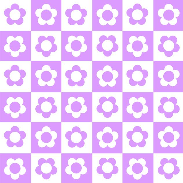 Y2K Flower background mono color purple