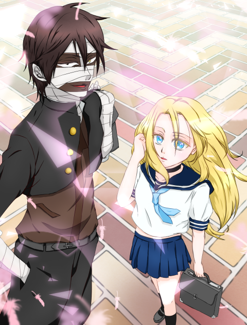 【殺戮の天使】学パロ（塗り絵）