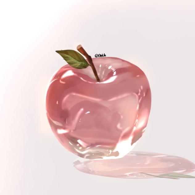 Pink apple glass🍎 ✨
