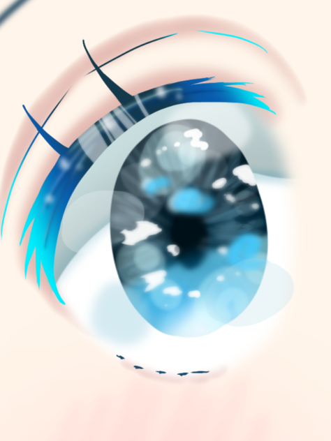 目をアップで描いたよ✨