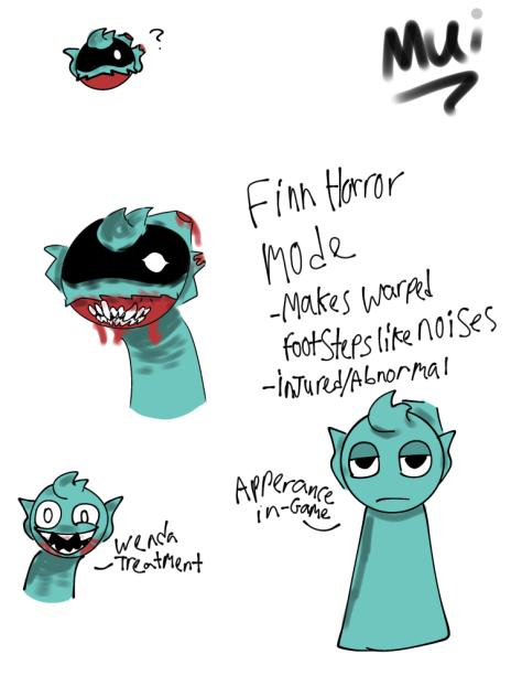 (OC) Finn horror mode Tw! blood