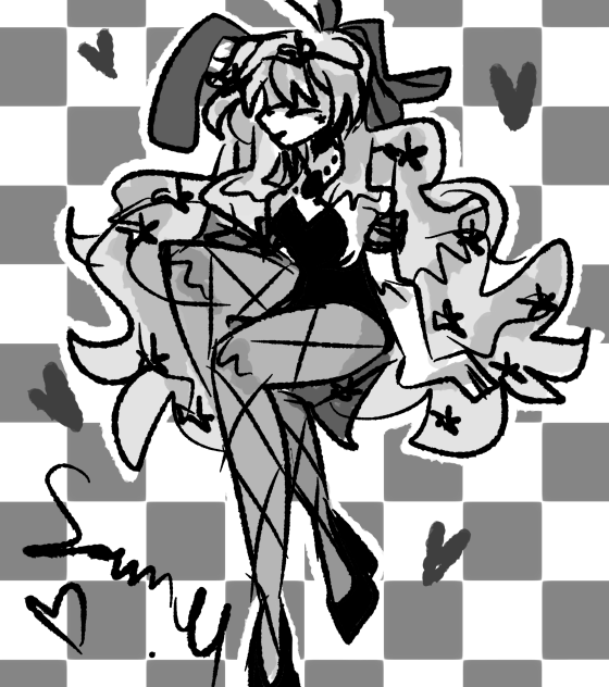 Bunny girl Hana cause im bored🖤🤍