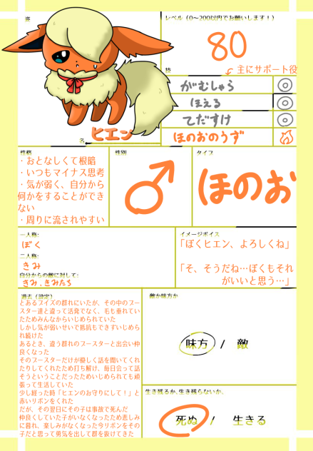キャラ募集参加失礼しますっ🔥