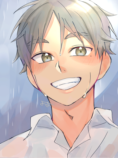 梅雨の通学路