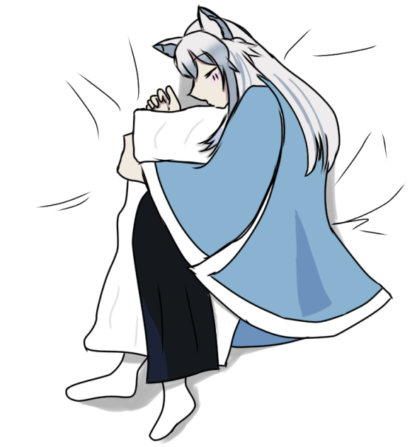 枕を抱いて寝てるどぬくさん