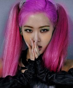 Rose pink and magenta hair