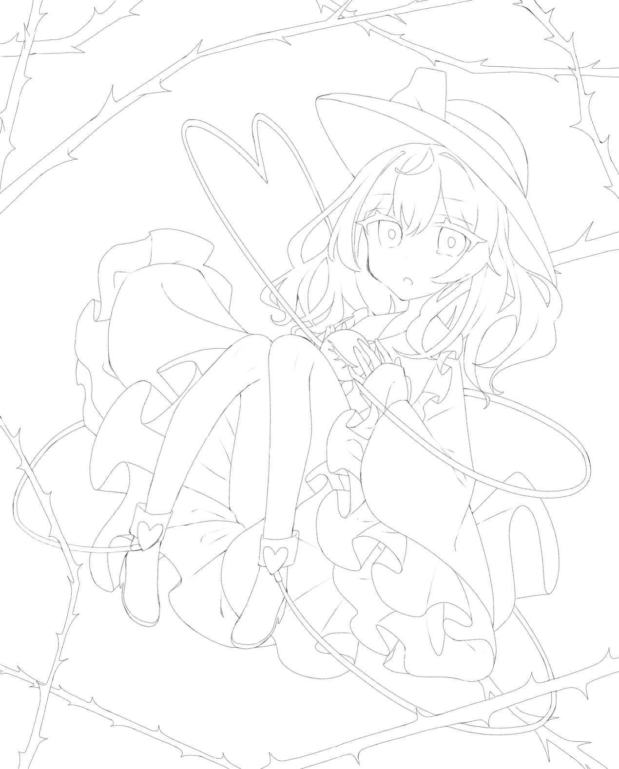 白こいしちゃん🧬線画！ - ibisPaint