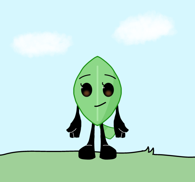 I had the urge to draw leafy with a tail