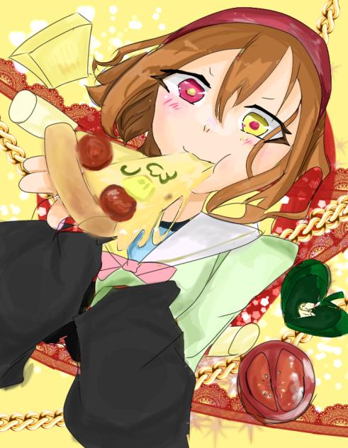 ピザ食べる