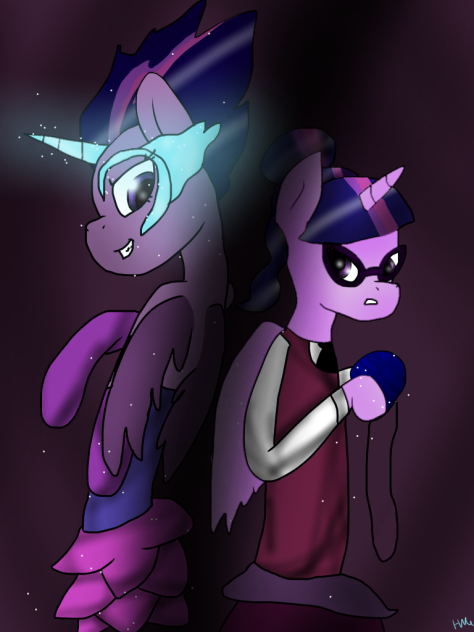 midnight sparkle and twilight sparkle