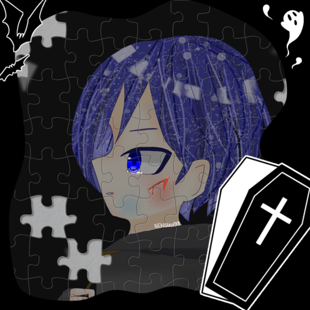 フリーアイコン　蒼青年