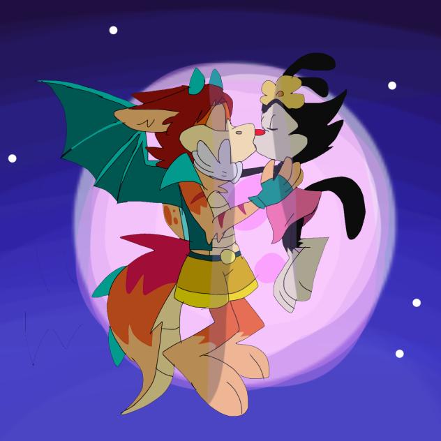 Karlos and Dot smooch
