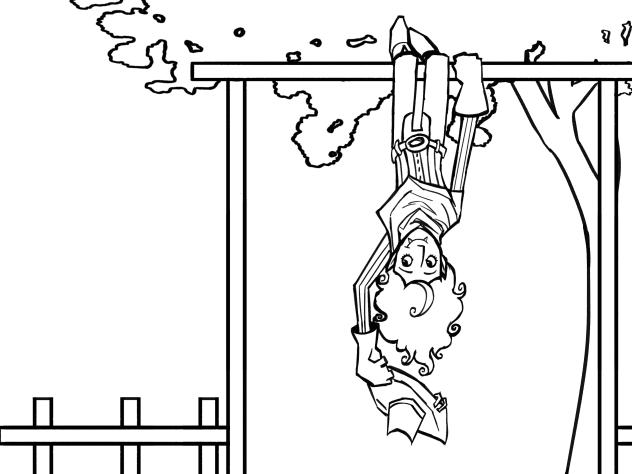vampire cowboy lineart