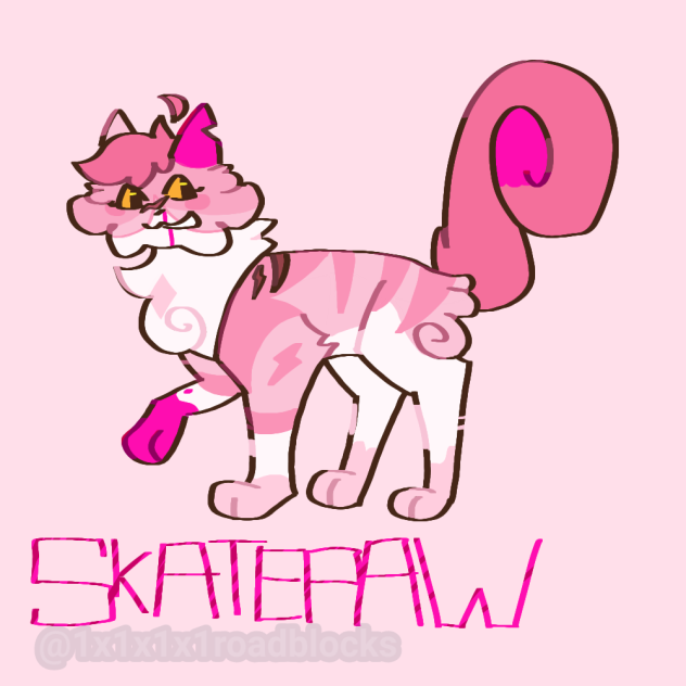 Skatepaw(Warrior cat oc) XD