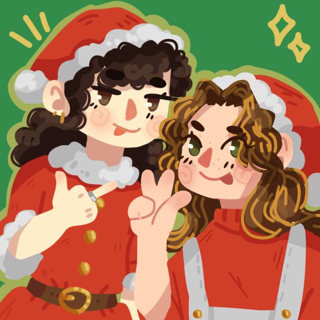 Juli and kami Christmas