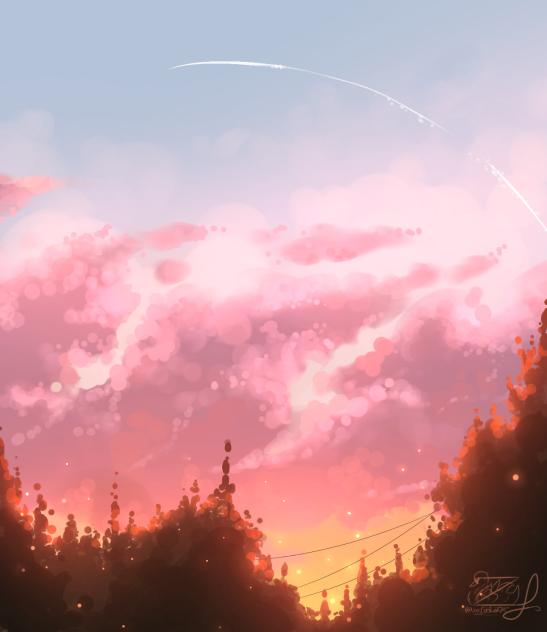 Crimson sunset