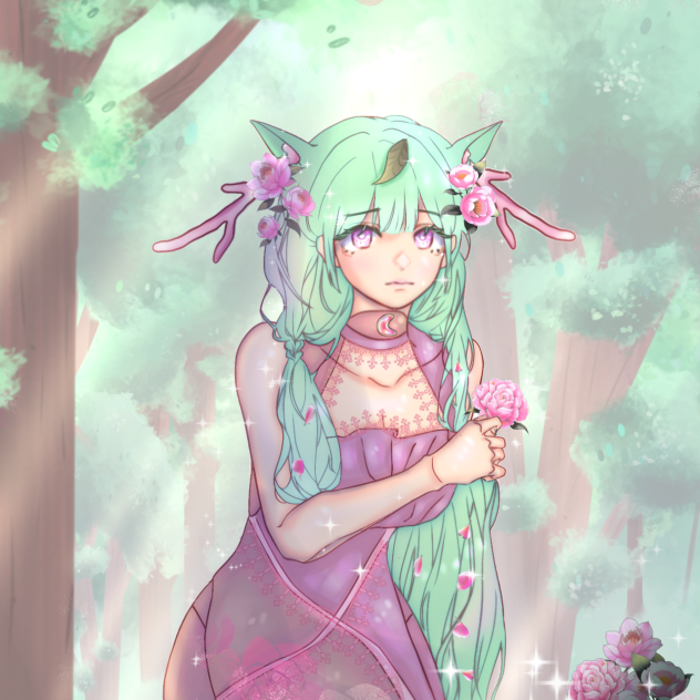Deer girl Coloring page - ibisPaint