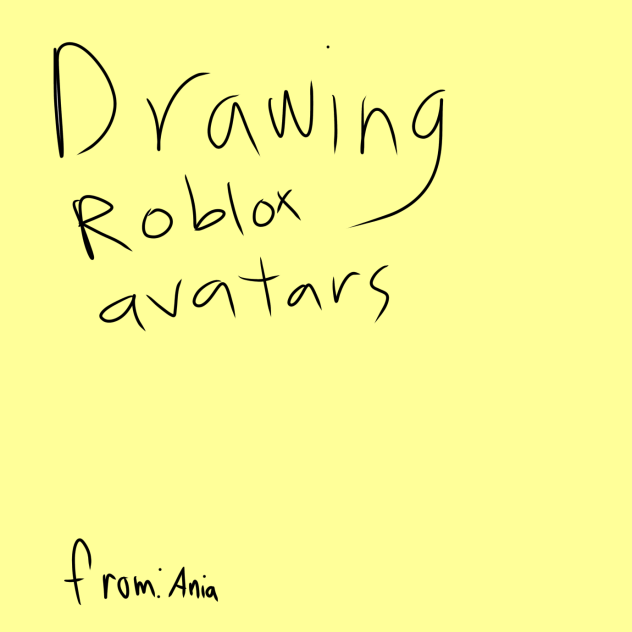 Drawing Roblox avatar