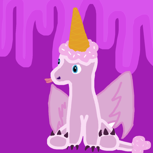 Ice cream dragon ibisPaint
