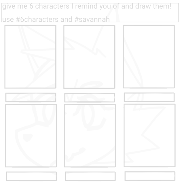 give me a few characters and draw them!!