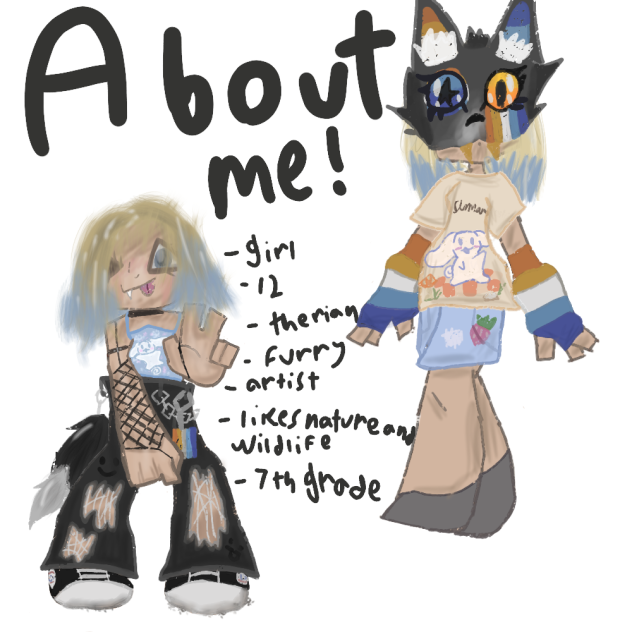 About me and some drawings of me