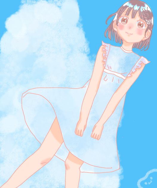大空に向かって