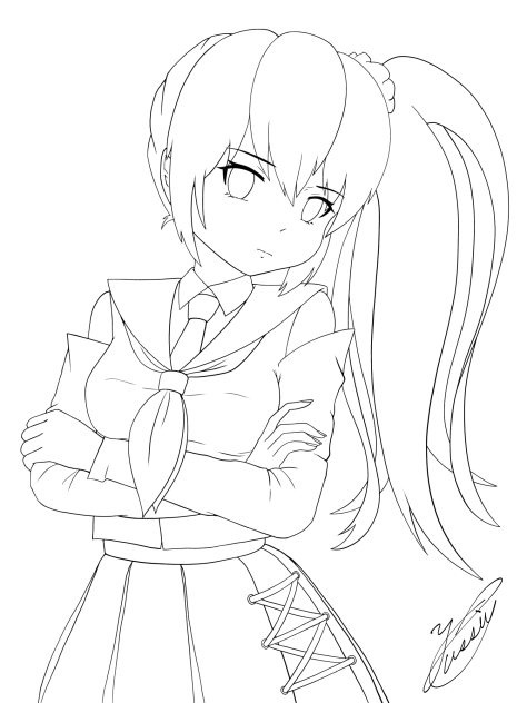 Hmm.（線画）