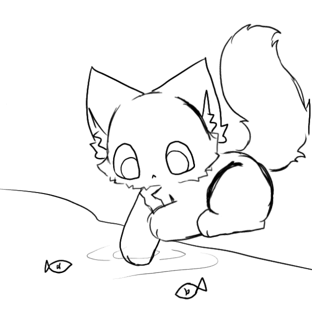 cat at the lake...