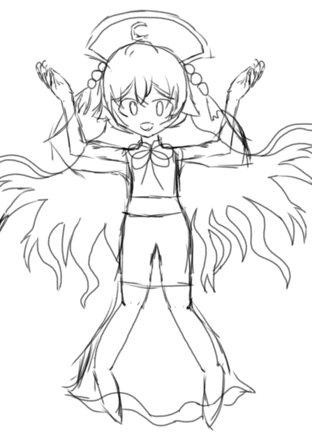 ミニ純狐さんラフ