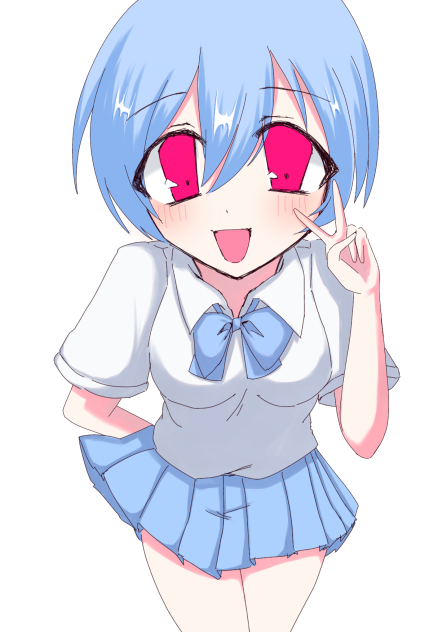 制服女子、描いたよ~