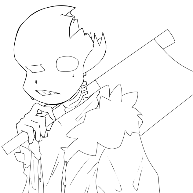 線画　ホラサン