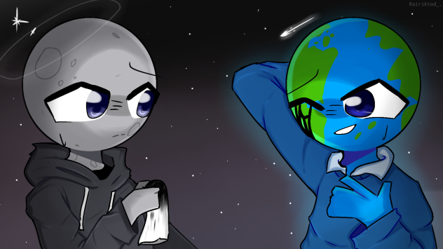 Moon and Earth