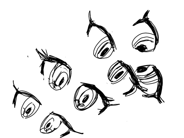 eyes drawing tries
