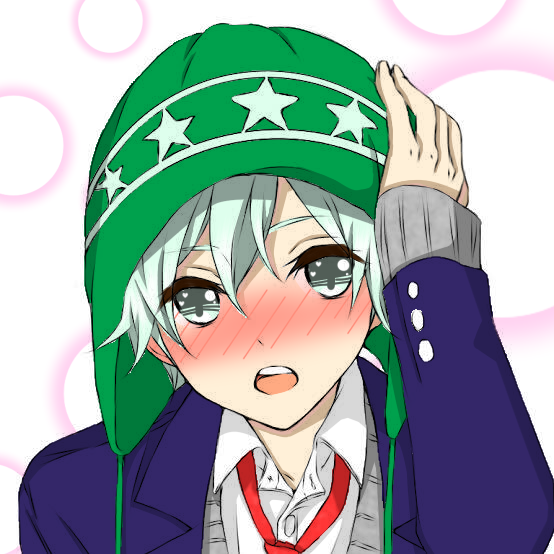 照れ顔（線画）