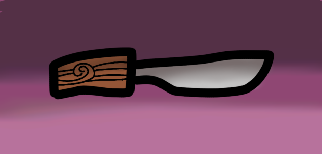 drawing a weird cooking knife